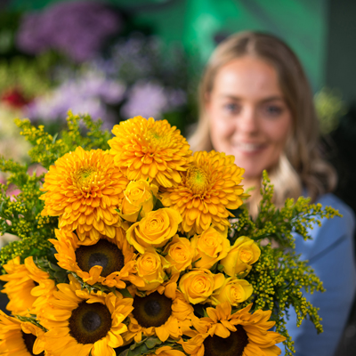 Keuze bloemist gele bloemen