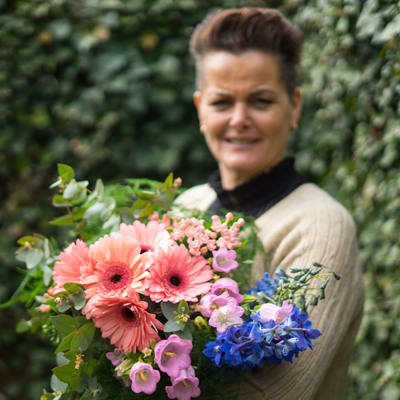 Keuze bloemist roze bloemen