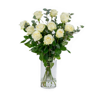 Witte rozen 70cm